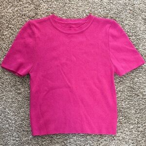 Pink Knit Crop Top